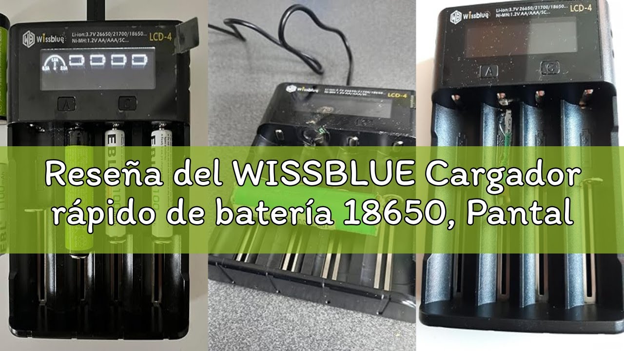 Reseña del WISSBLUE Cargador rápido de batería 18650, Pantalla Lcd Que Puede Mostrar Capacidad, Adec