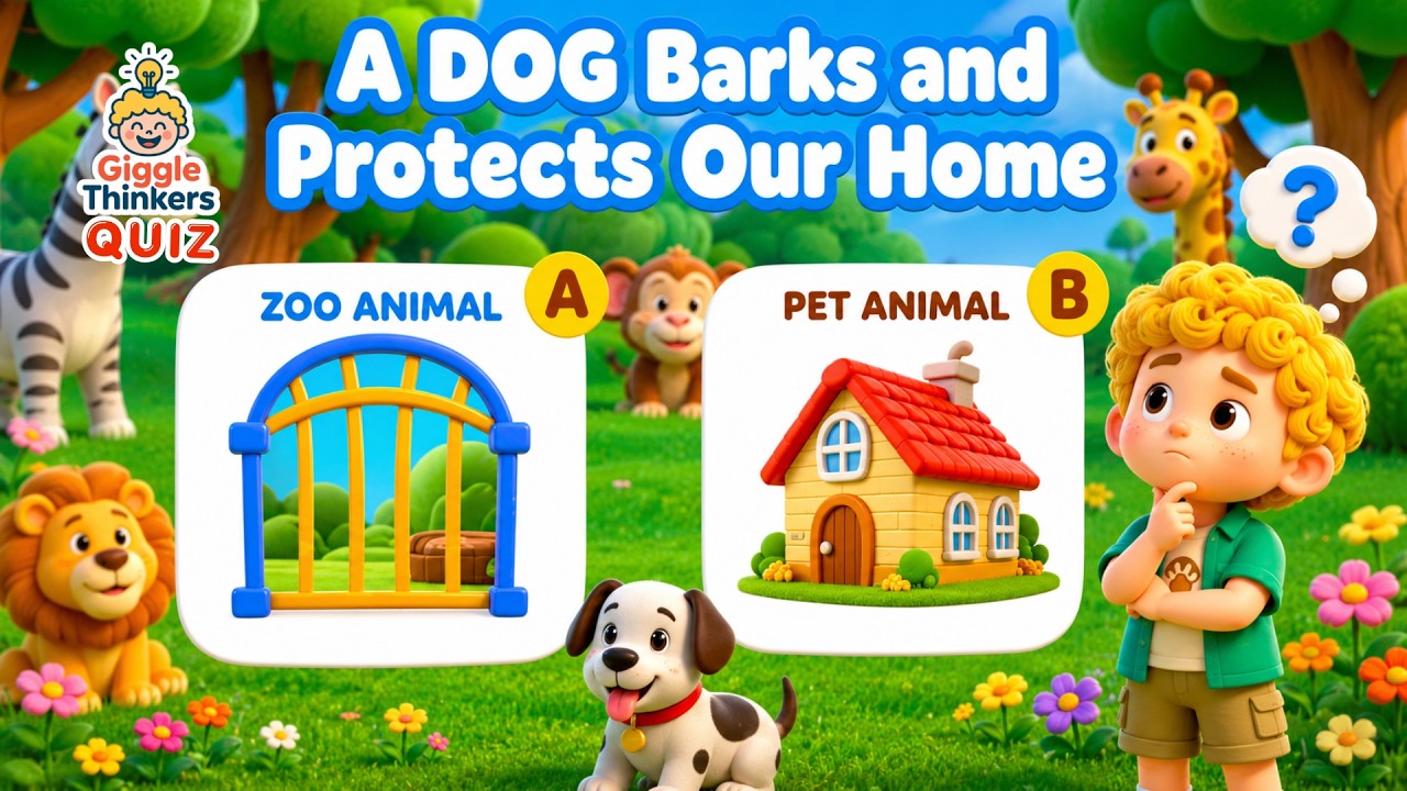 Zoo, Farm, and Pet Animals Quiz for Preschool Kids🐶🐮🦁 |“Guess the Animal! Zoo, Farm or Pet?