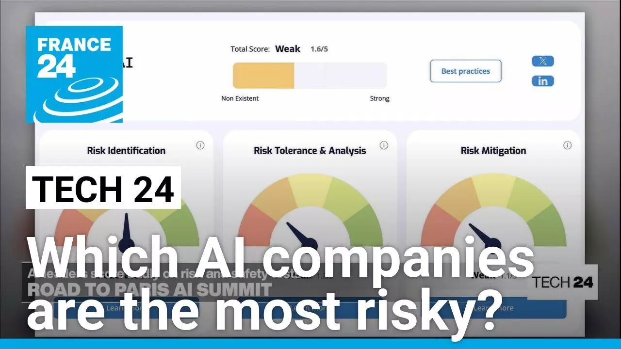Top AI companies score badly on risk and safety assessments, ahead of Paris summit • FRANCE 24