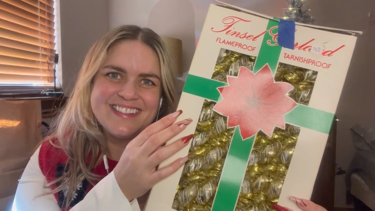 ASMR | Christmas Thrift Haul (soft spoken, tapping, scratching and crinkles)