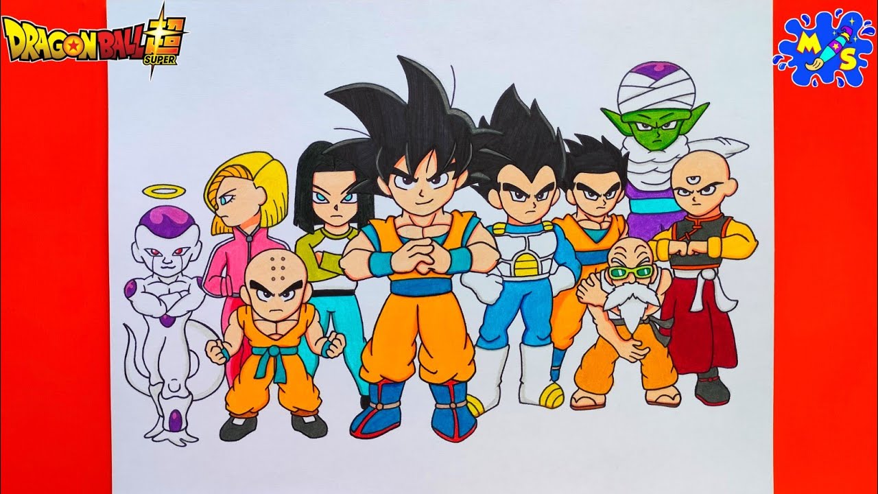 Dragon Ball Super Characters Drawing || How to Draw Universe 7 All Team Members || Dragon Ball Super
