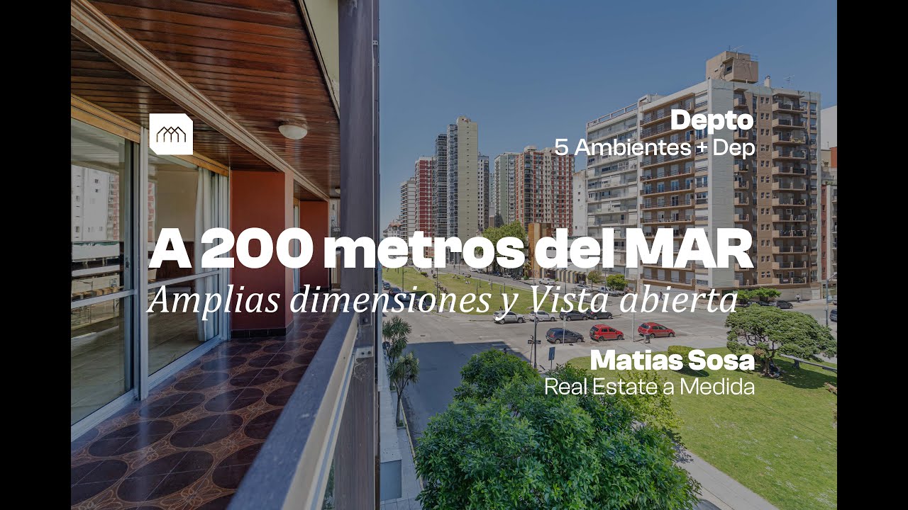 Semipiso de 5 ambientes con dependencia en el edificio GUARINO, ubicado a 200 mts del Mar.
