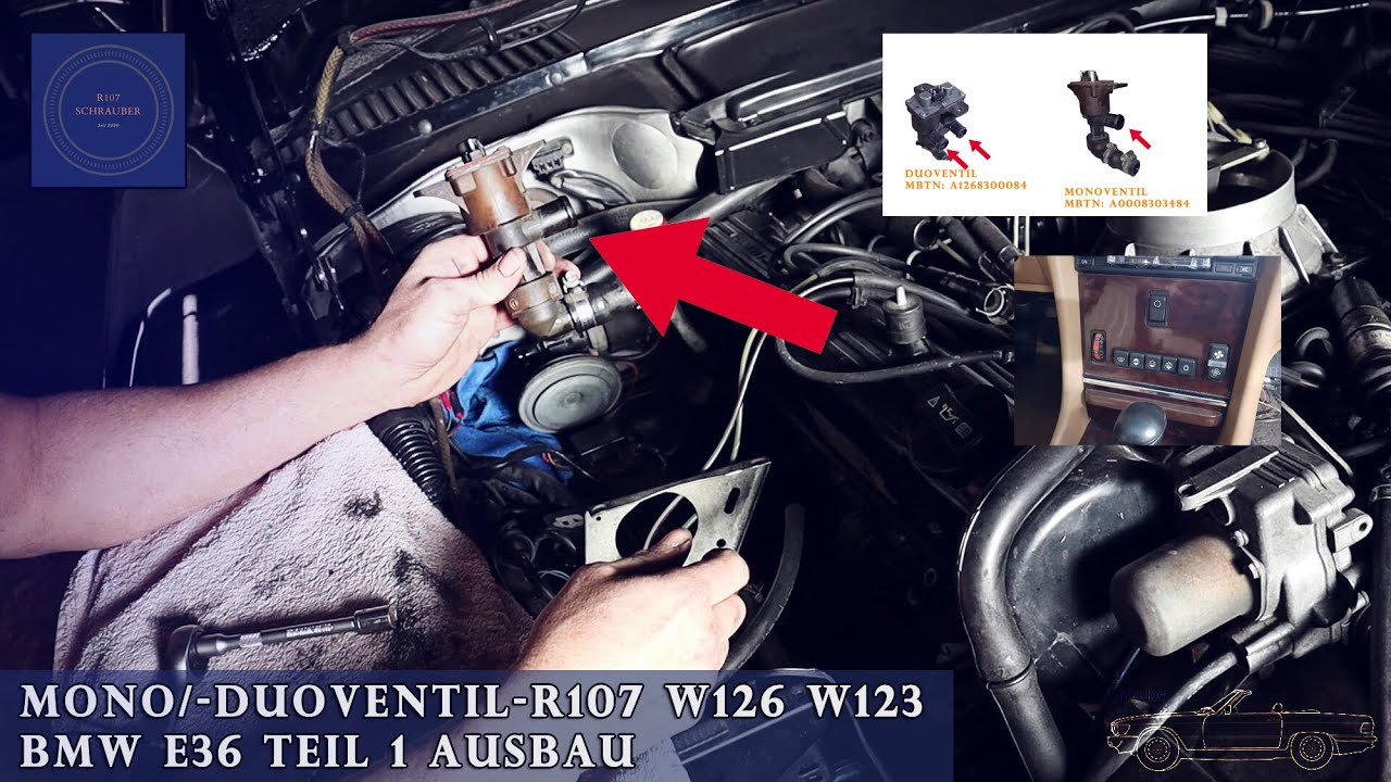 Mono/- Duoventil ausbauen und Funktion prüfen Teil 1 - Mercedes R107, W126, W123 BMW E24 E38 Ferrari