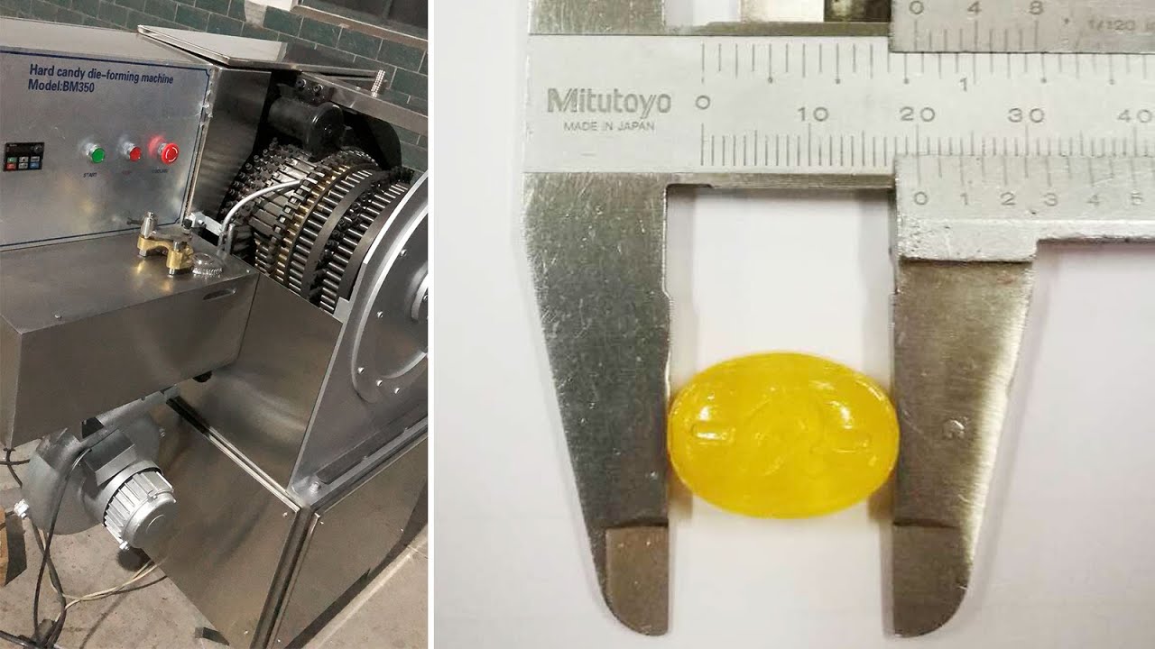 TG200 small capacity hard candy production line, how to make hard candies by die forming machine