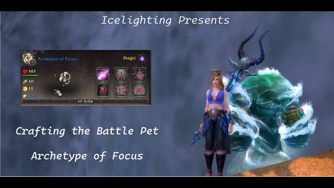 Archetype of focus - Craftable Battle Pet - Genesis Motes - Glimmer of Focus - Unformed Lattice