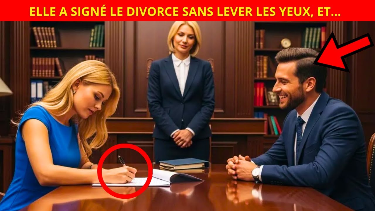 ELLE A SIGNÉ LE DIVORCE SANS LEVER LES YEUX... ET QUELQUES MINUTES PLUS TARD, ÉTAIT ASSISE À CÔTÉ