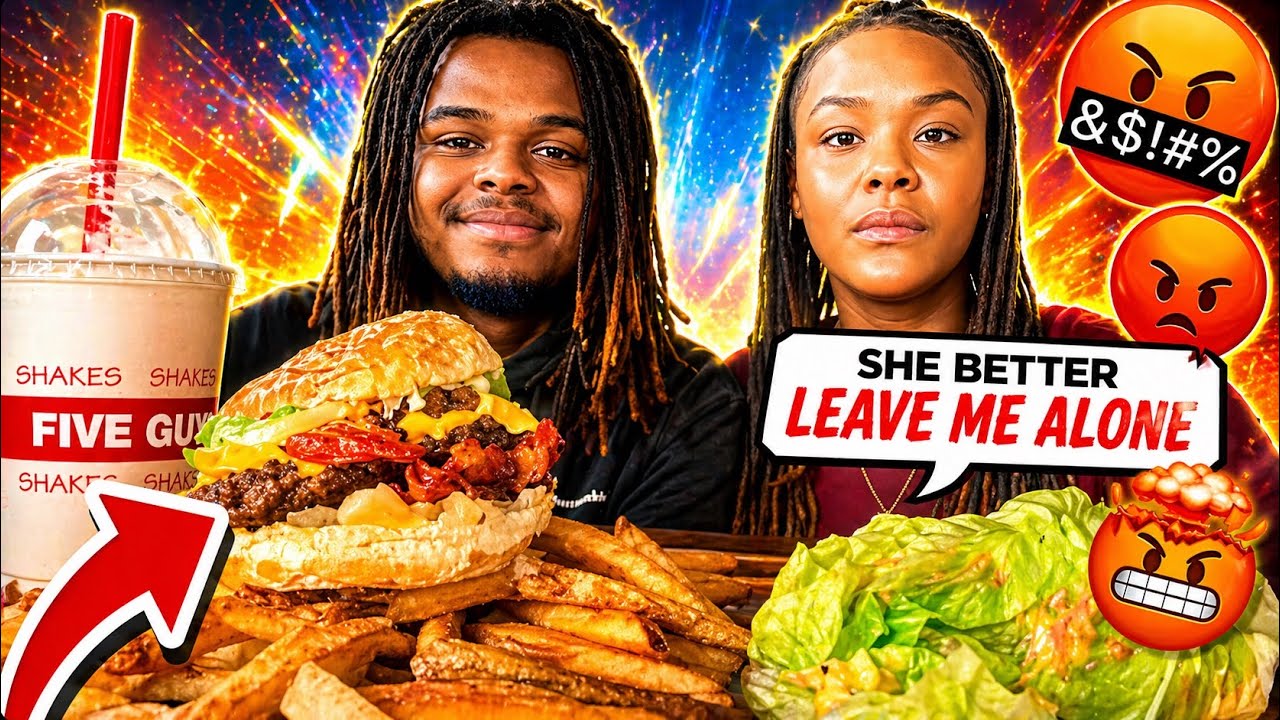 I HAD TO CALL THE COPS ON MY NEIGHBOR | FIVE GUYS MUKBANG