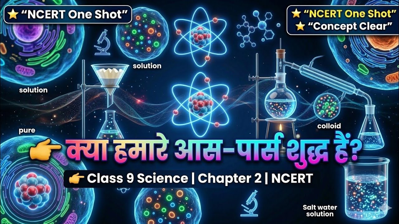 Class 9 Science Chapter 2 | क्या हमारे आस-पास के पदार्थ शुद्ध हैं? | NCERT Full Explanation | Hindi