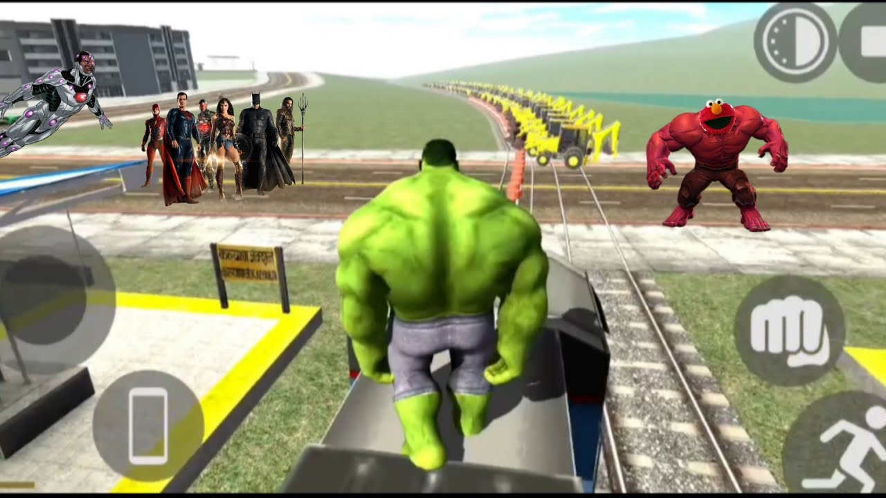superman vs team hulk, team hulk vs team superman, spiderman team indian bikes driving 3d