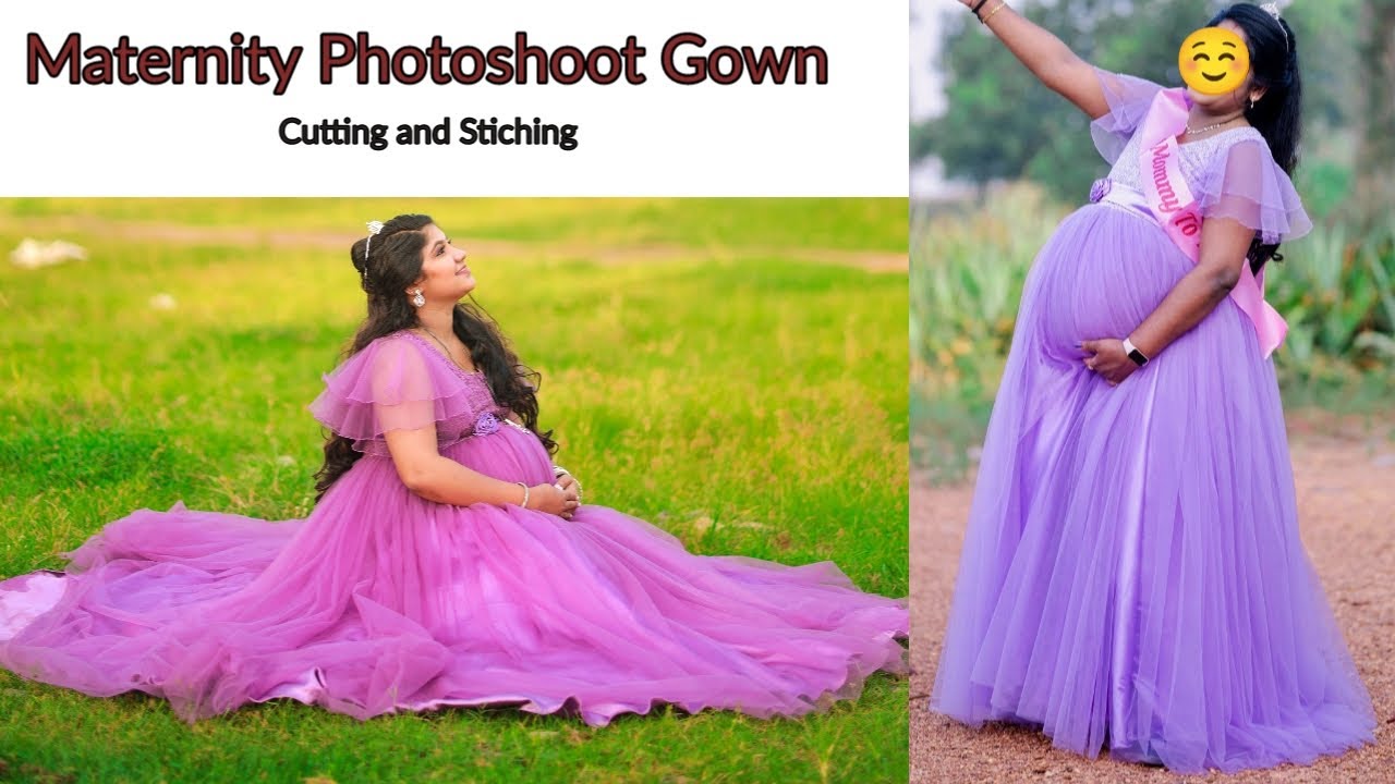 Maternity photoshoot നു വേണ്ടി ഞാൻ design ചെയ്ത dress ന്റെ cutting and stiching#sbdesigncouture