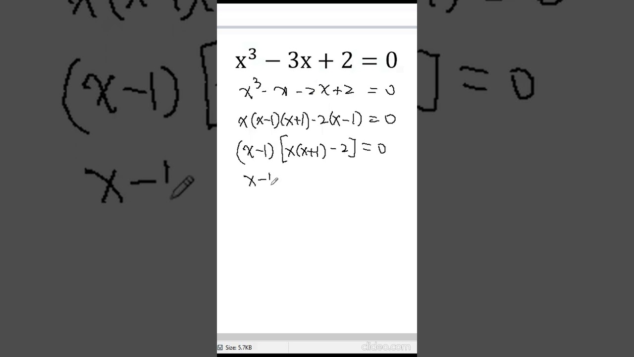 Solving a Cool Cubic Equation !!