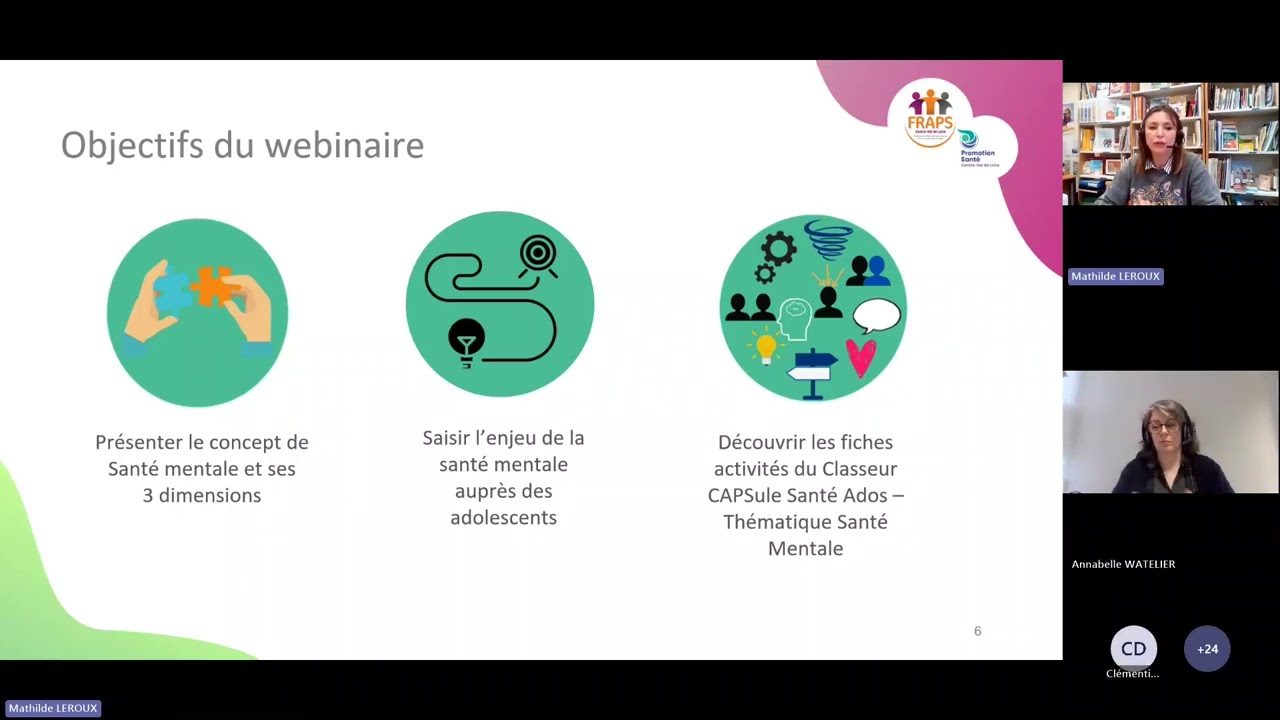 Replay webinaire - A la découverte de CAPSule Santé mentale Ados | FRAPS Centre - Val de Loire