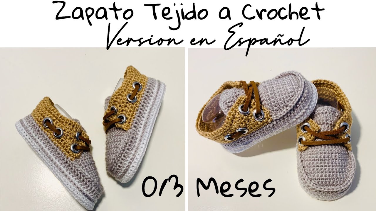 Zapatito Unisex tejido a Crochet | para bebe 0 a 3 Meses | Paso a Paso | Tejidos Para Bebe