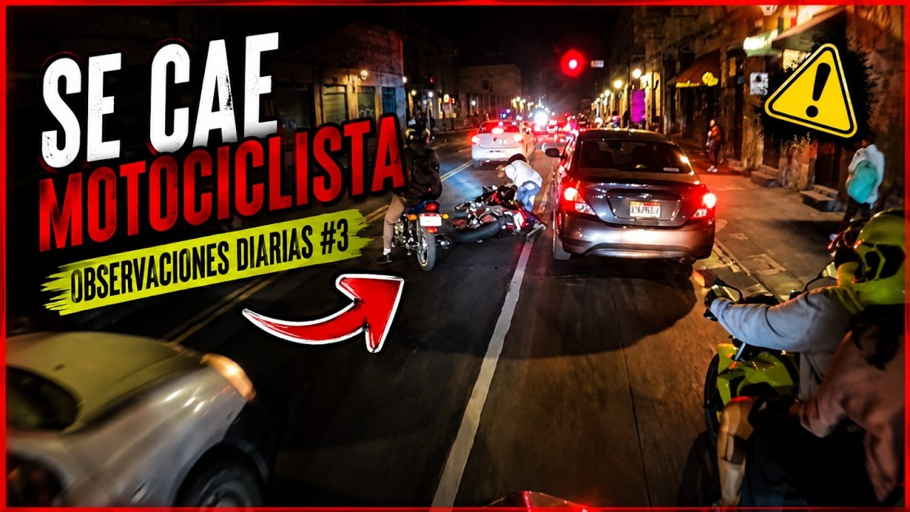 Motociclista se cae | Observaciones Diarias 3