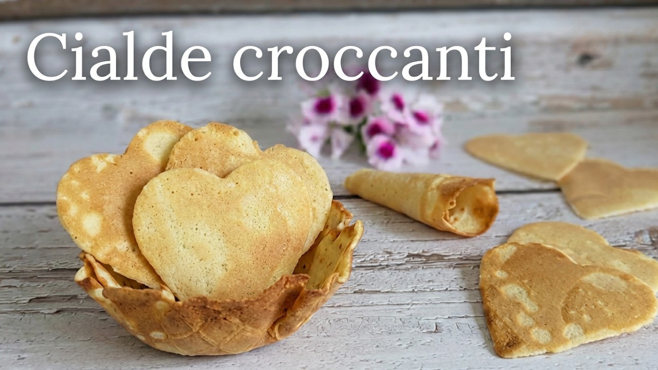 CIALDE PER GELATO fatte in casa, croccanti e leggerissime, da offrire agli ospiti insieme al gelato!