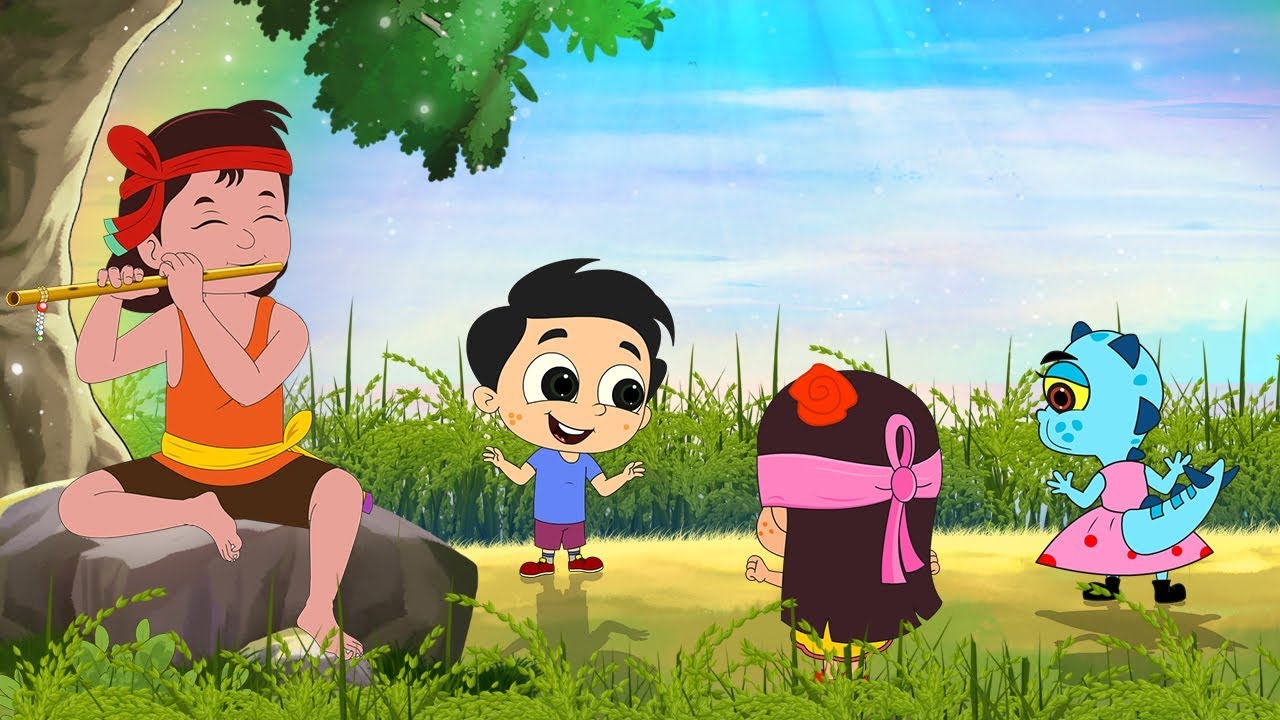 Aaj Dhaner Khete | আজ ধানের ক্ষেতে | Rabindra Sangeet | Bangla Cartoon | Moople TV Bangla