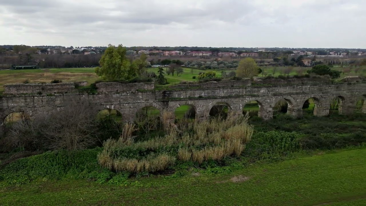 PARCO degli ACQUEDOTTI a ROMA, FOOTAGE DRONE 4K