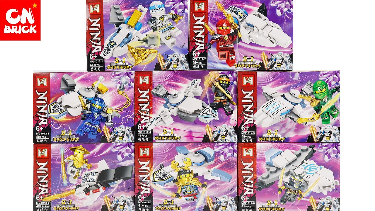 Unoffical Lego Ninjago Minifigures Set 8 in 1 MG1012 Unoffical Lego Speed Build