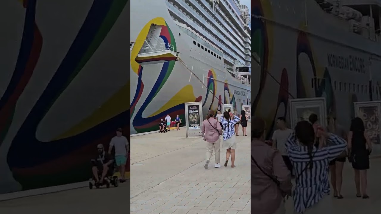Four Giant Passenger Ship in Cozumel 