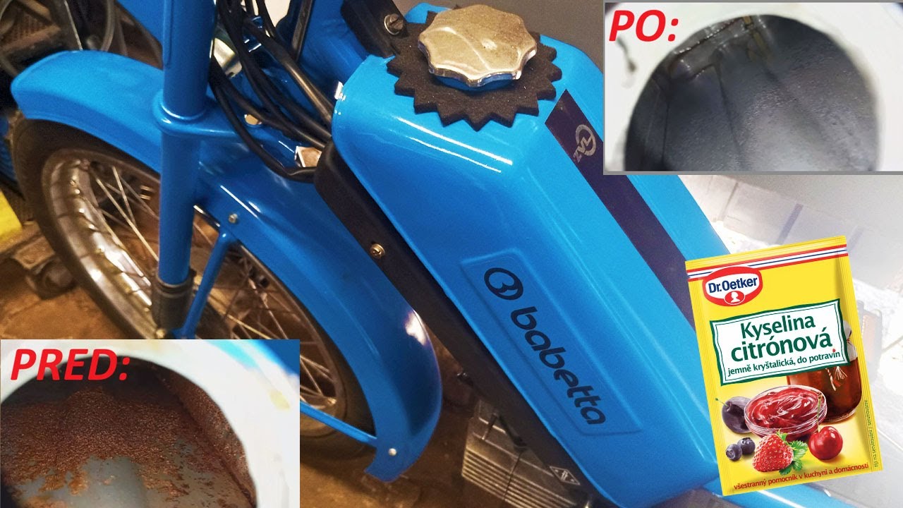 Babetta 207/210 Návod: Ako vyčistiť hrdzavú nádrž