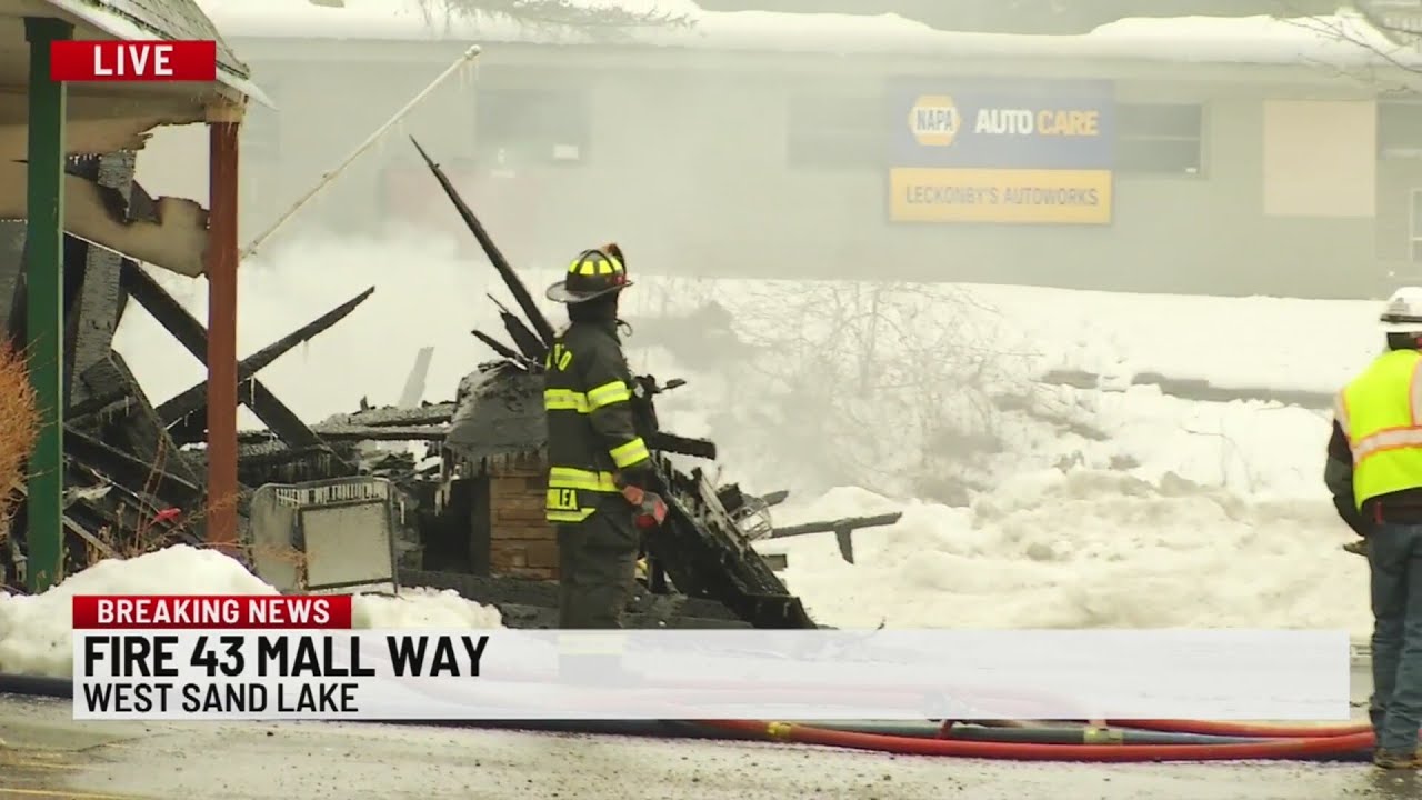 Businesses destroyed in West Sand Lake fire
