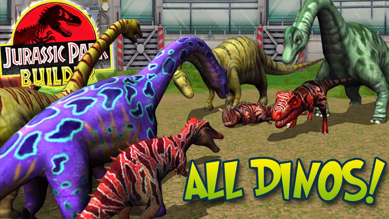 ALL MAXED DINOSAURS SPECIAL + STATS! - Jurassic Park Builder | HD