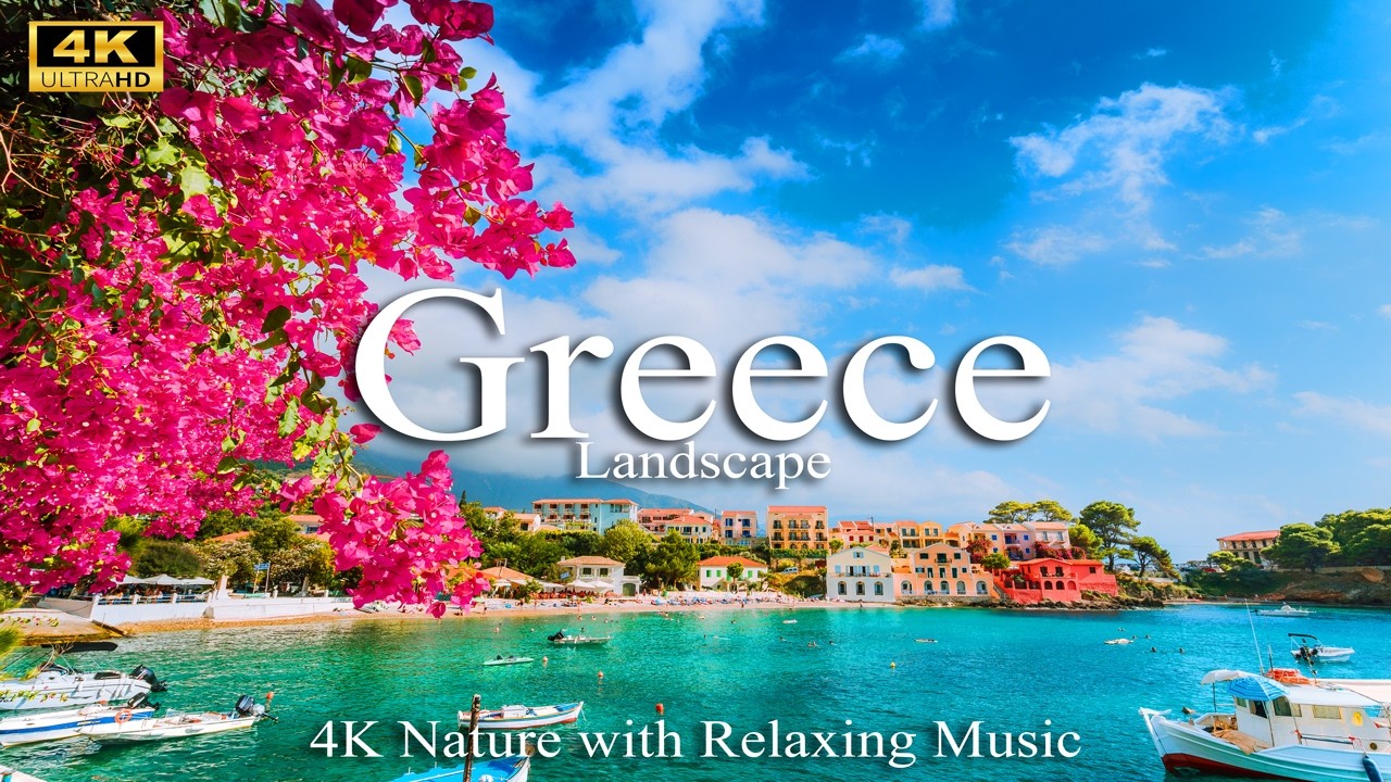 Greece 4K | Stunning Aerial Views of Santorini, Athens, Meteora & More | Breathtaking Scenery