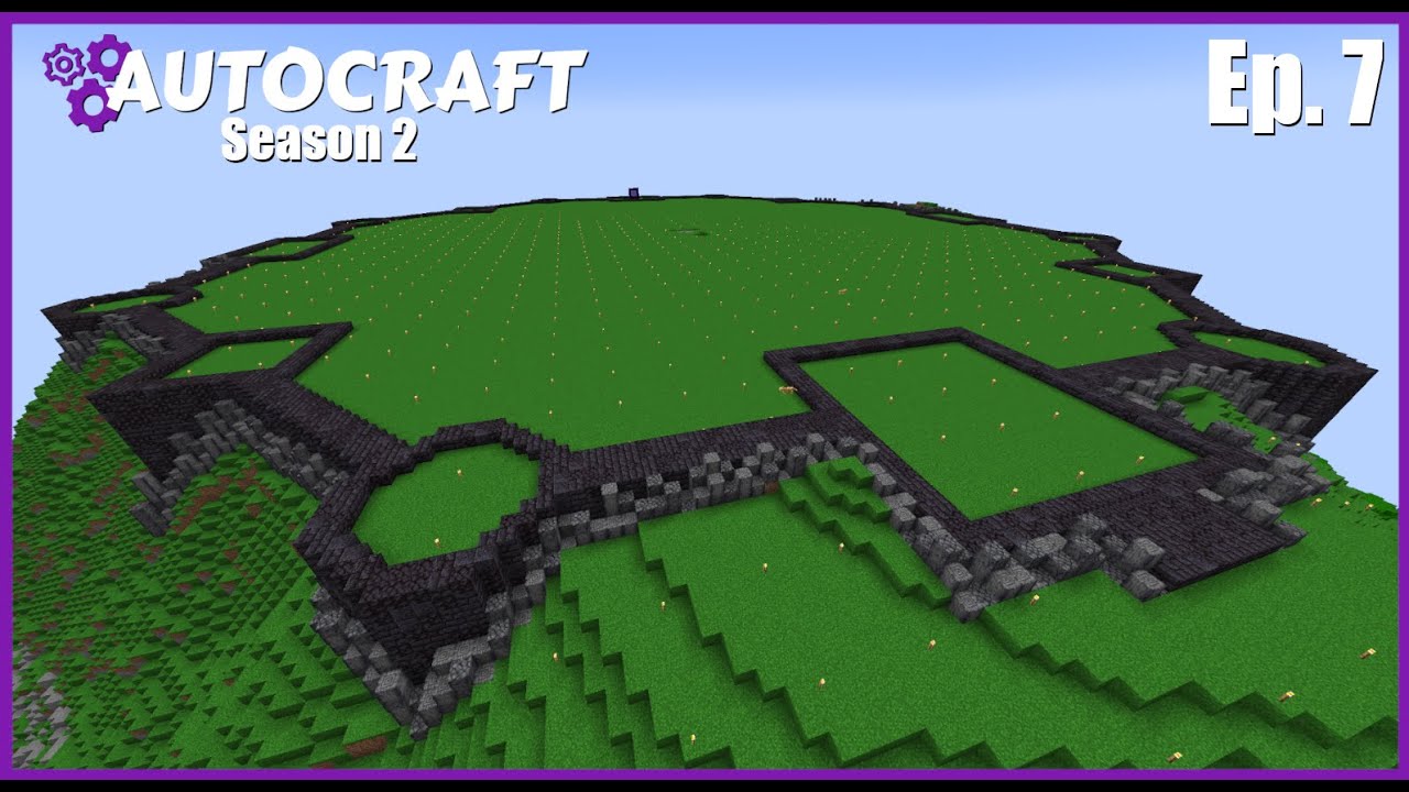 AutoCraft Season 2 EP 7! CASTLE FOUNDATIONS AND THE WITHER SKELETON FARM!