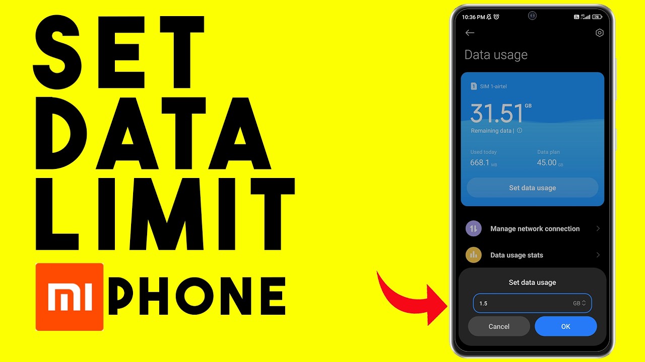 How to Set Data Usage Limit in Mi Phone