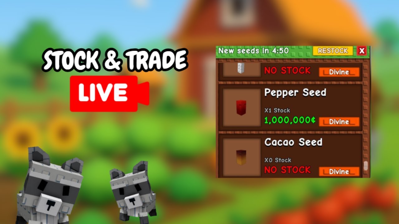 GROW A GARDEN STOCK AND TRADE 24/7 🔴 LIVE #roblox #growagarden #live #shorts
