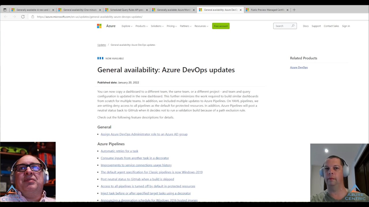 Azure Podcast #48 - All about Azure Monitor, Azure DevOps and Certificate