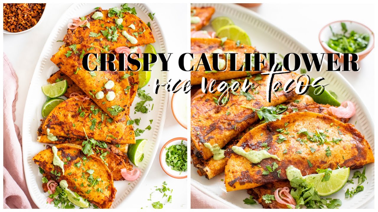 Crispy Cauliflower Rice Tacos | This Savory Vegan