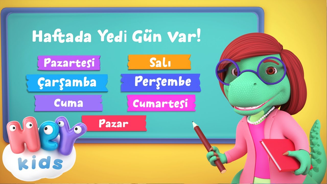 Haftada Yedi̇ Gün Var şarkısı 📅 Çocuklar İçin gün İsimleri | HeyKids - Bebek Şarkıları Türkçe