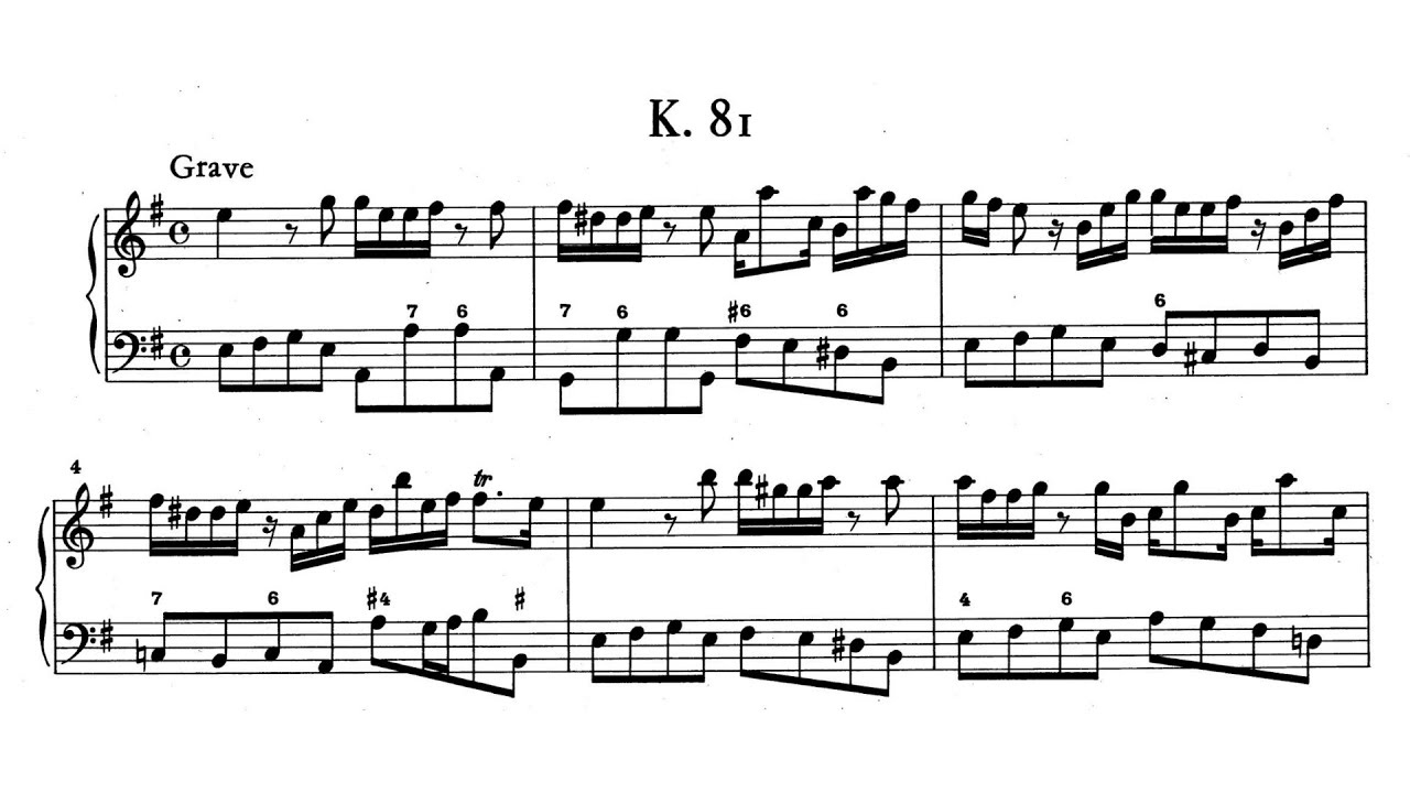 Scarlatti: Keyboard Sonata in E minor, K.81