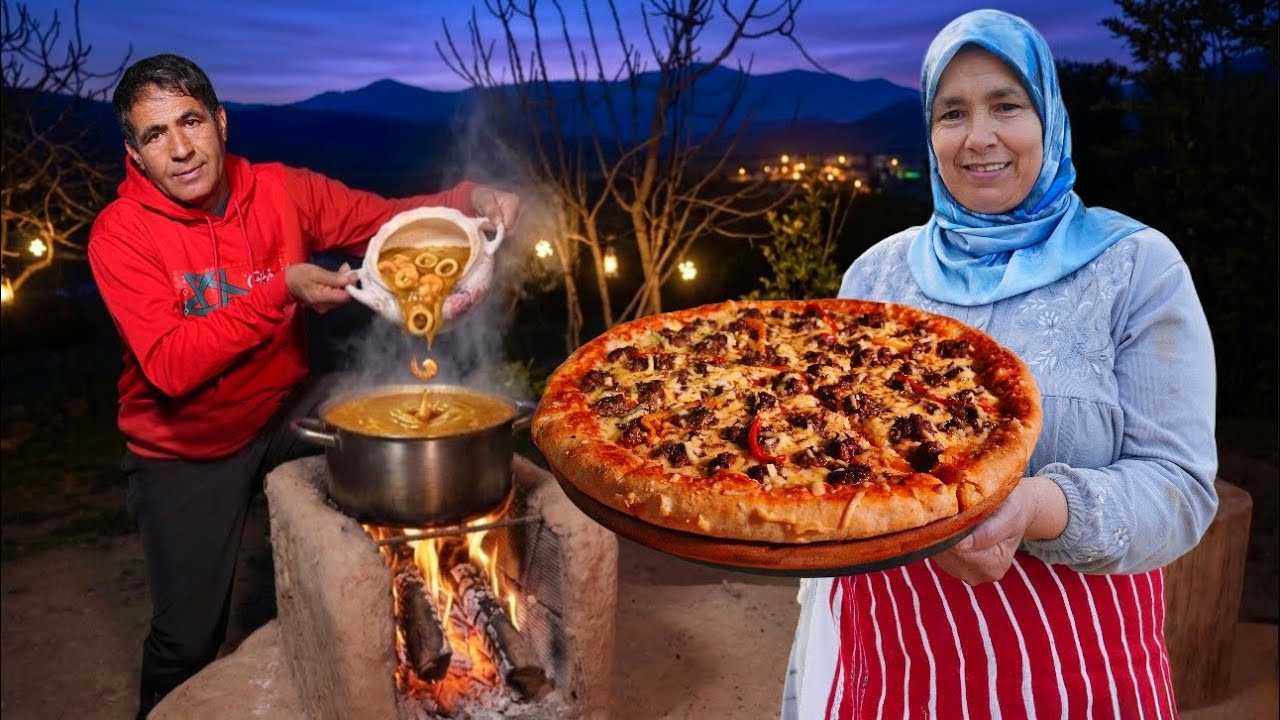 بيتزا منزلية في الفرن وحساء السمك الشهي لفطور رمضان 🌙 