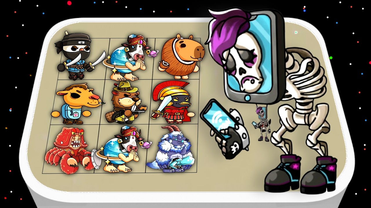 BRAINROT ARMY VS MEGA SKELETON BOSS, Merge Meme Master Battle