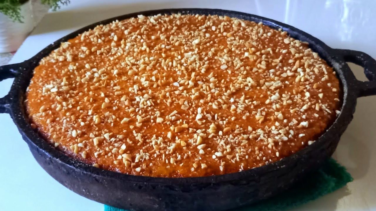 بسبوسة كيك😋سهلة اقتصادية لذيذة جدا بحجم عائلي مستحيل تجربيها ومتعودهاش 👌👌