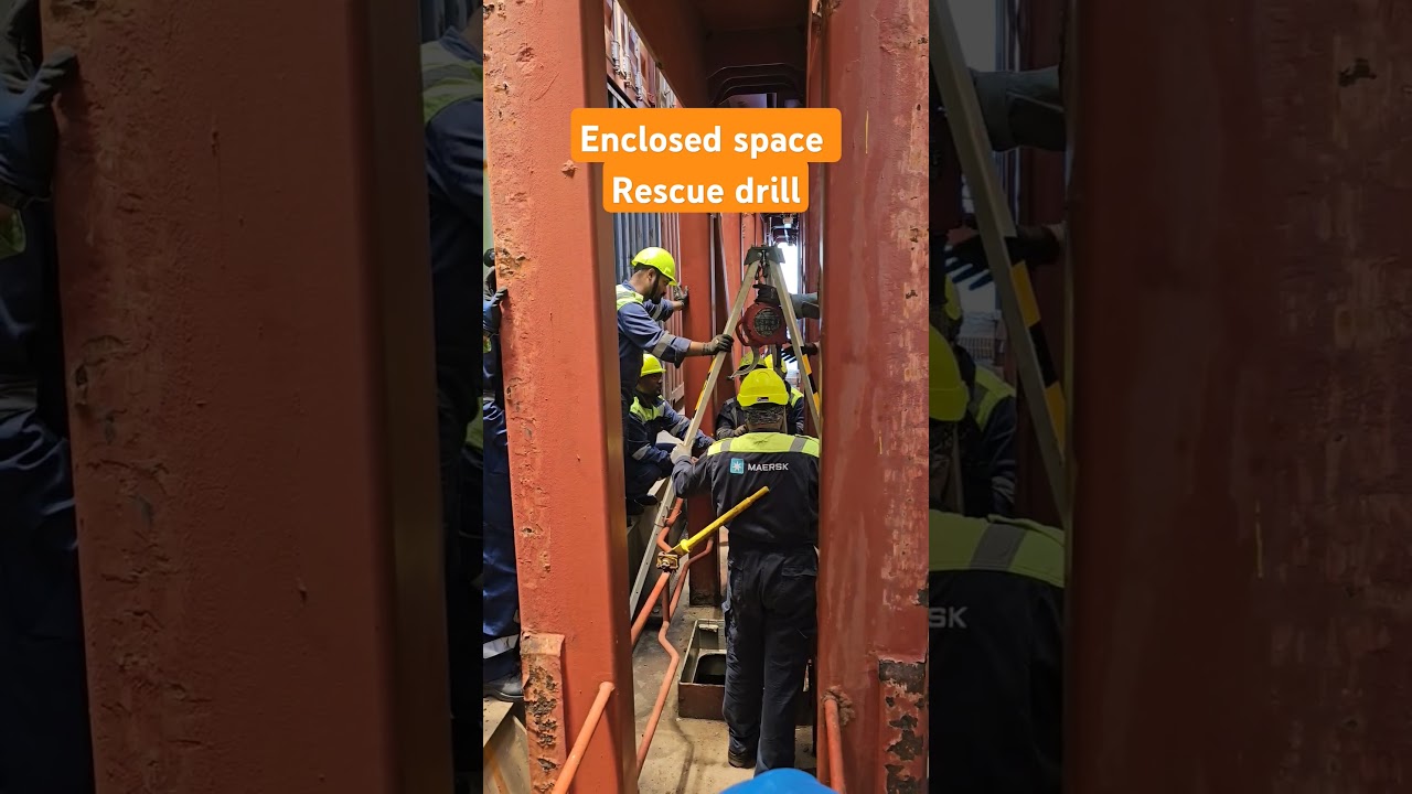 Hardest operation enclosed space rescue #drills #safety #ship #crash