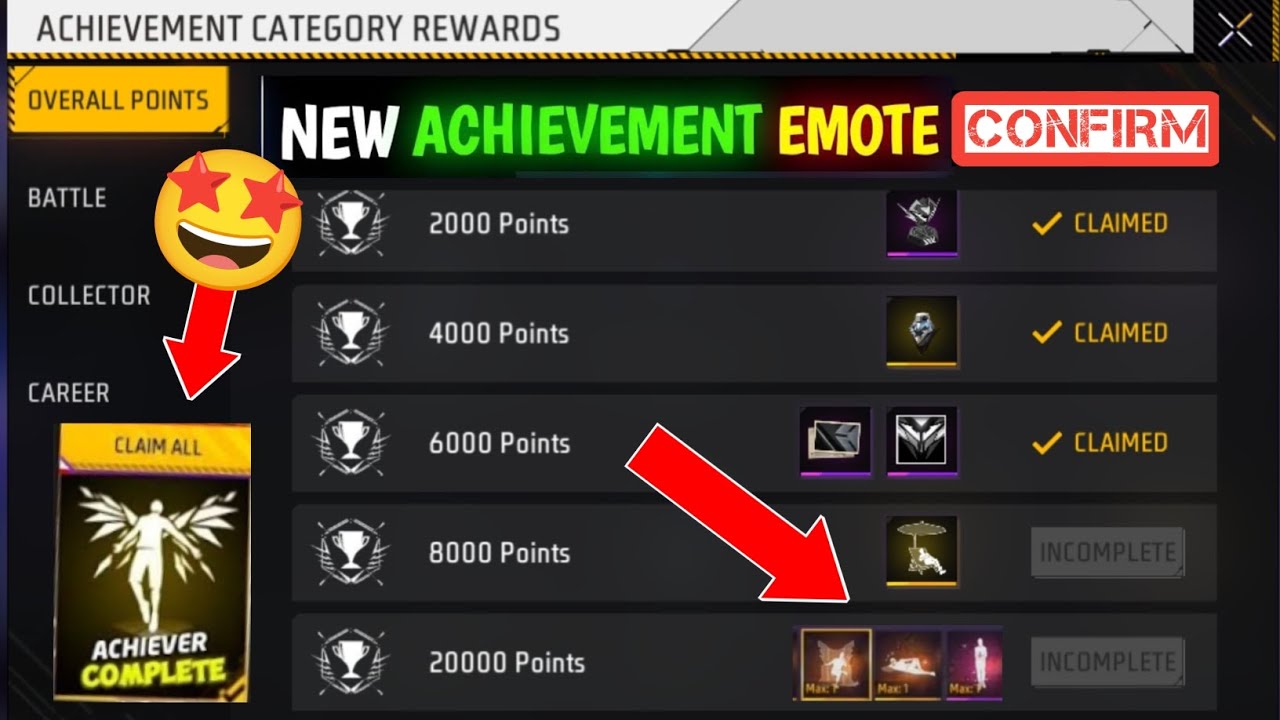 FF Achievement Reward After 200K Points 😳 New Entry/Item Confirm ✅