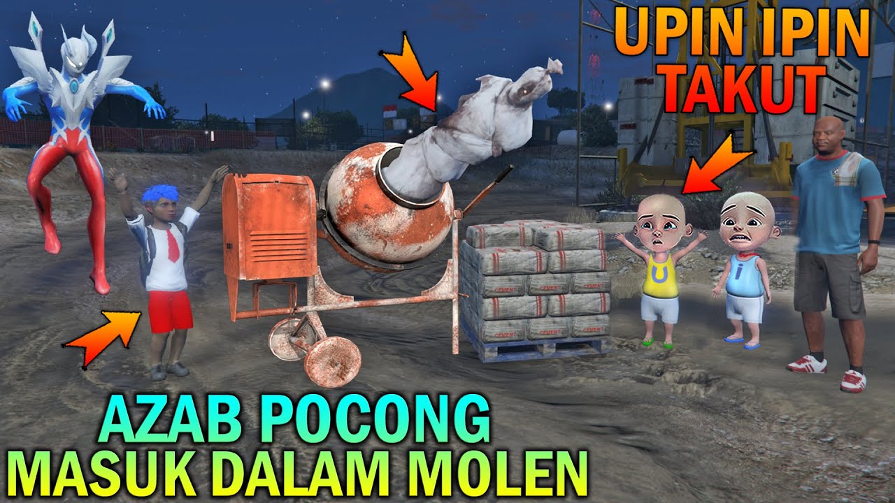 HANTU POC0NG TERKENA AZAB MASUK MOLEN, UPIN IPIN TAKUT - GTA 5 BOCIL SULTAN