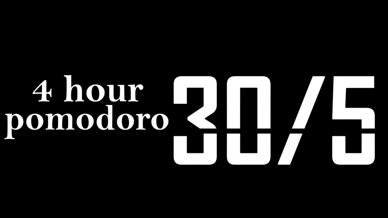 Pomodoro 25/5 🍅⏱️ – 4 Hour | No Music | Bell Reminder 🔔