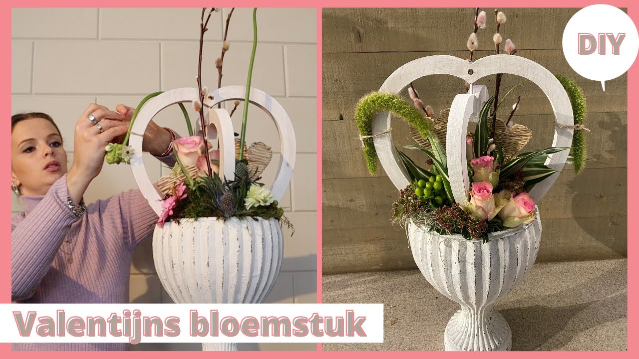 Valentijns bloemstuk ❤️ 💕| Cursus Bloemschikken #140 | Carlein Tukkers