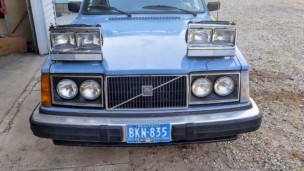 Canadian Volvo 245: Dual Round Headlights Conversion!