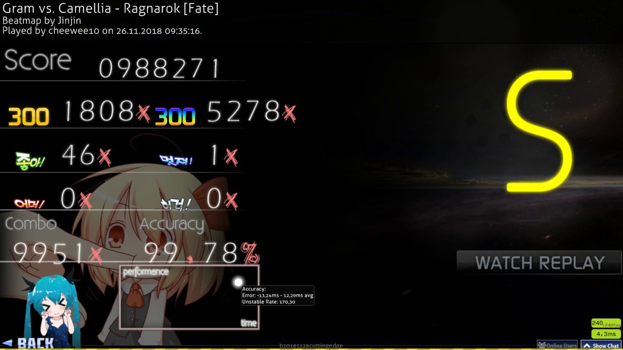 osu!mania | cheewee10 | Gram vs. Camellia - Ragnarok [Fate] 99.78% 988,271 FC LOVED