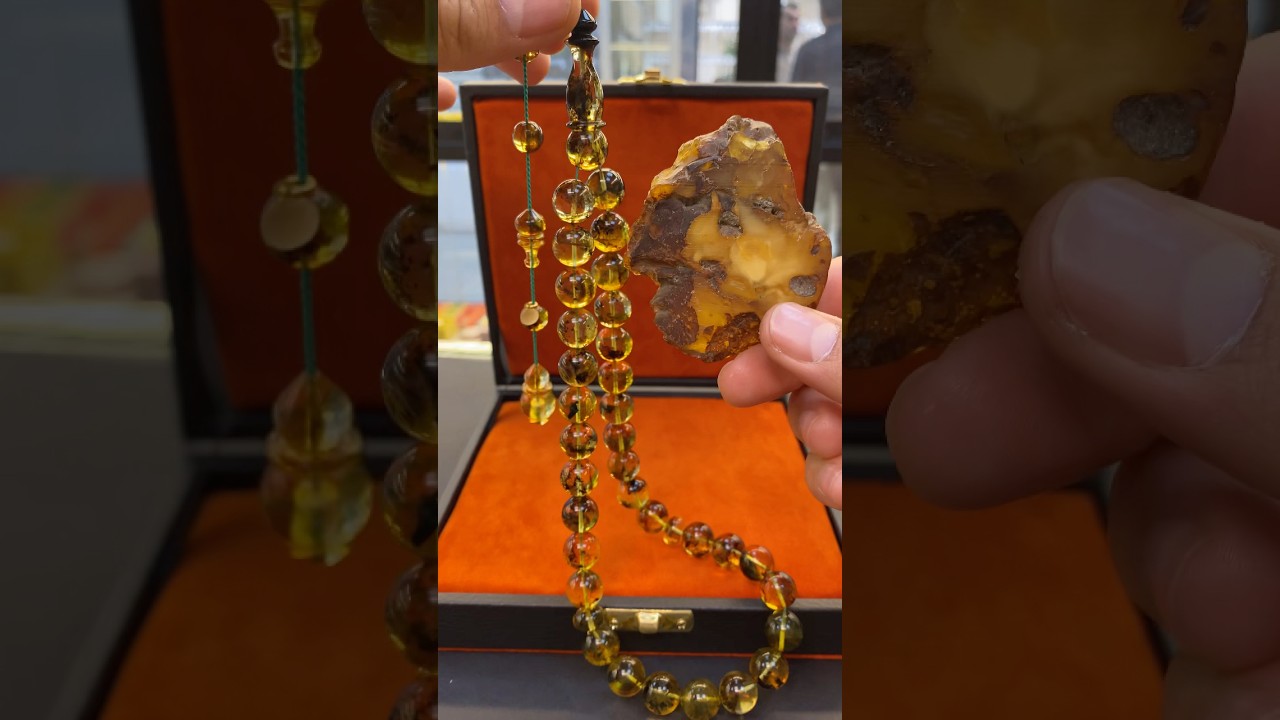 Fosilli kaya damla kehribar…