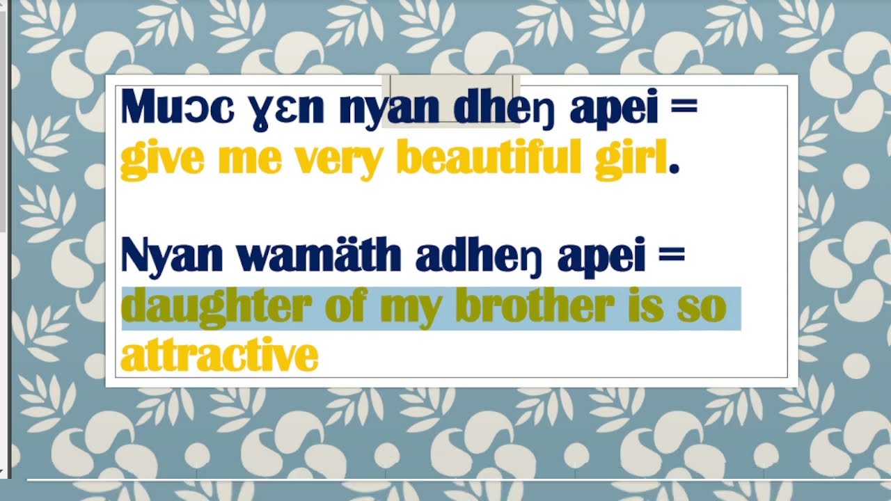 DHENG PART 2 : Dheng In Dinka (beautiful or attractive) @Dinka-EnglishTV5