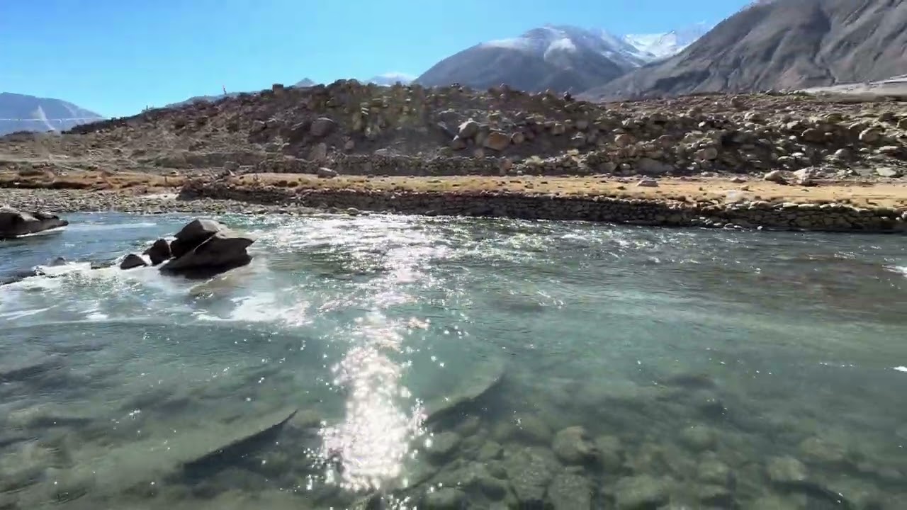 Abeautiful nature’s sound vibes of Durbuk river. #ladakhtrip  #meditation #peaceful #healing #leh 