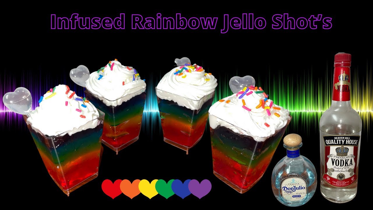 Infused Rainbow 🌈 Jello Shot's