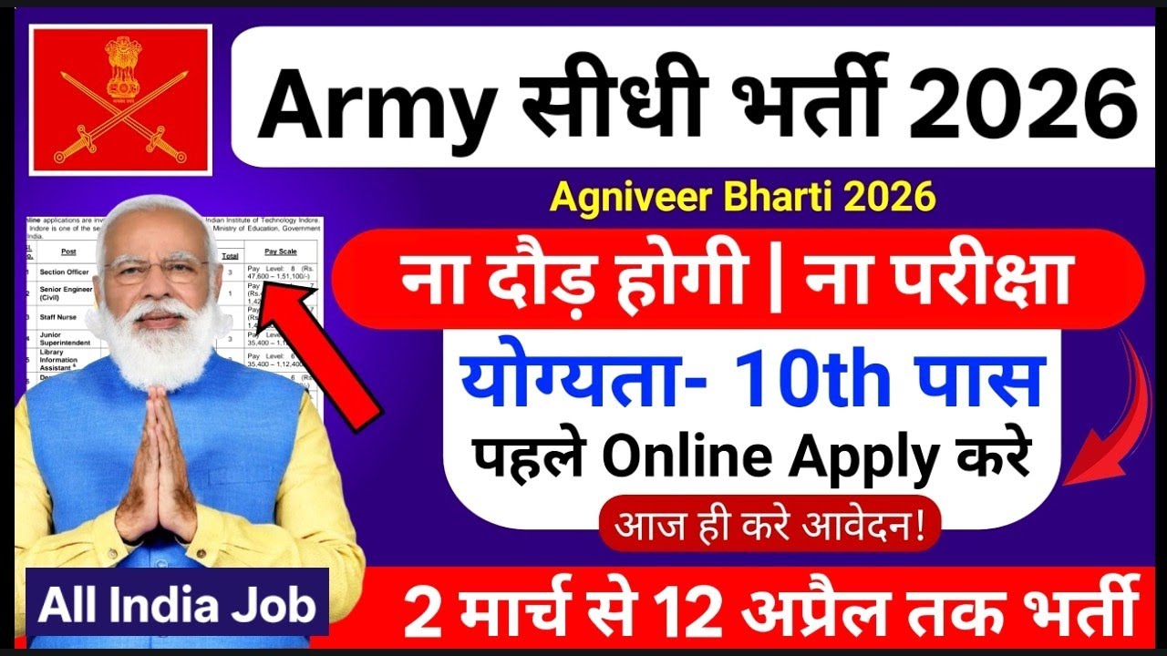 Army Bharti Rally 2026 | Agniveen Army Recruitment 2026 | Indian Army Vacancy 2026| New Vacancy 2026