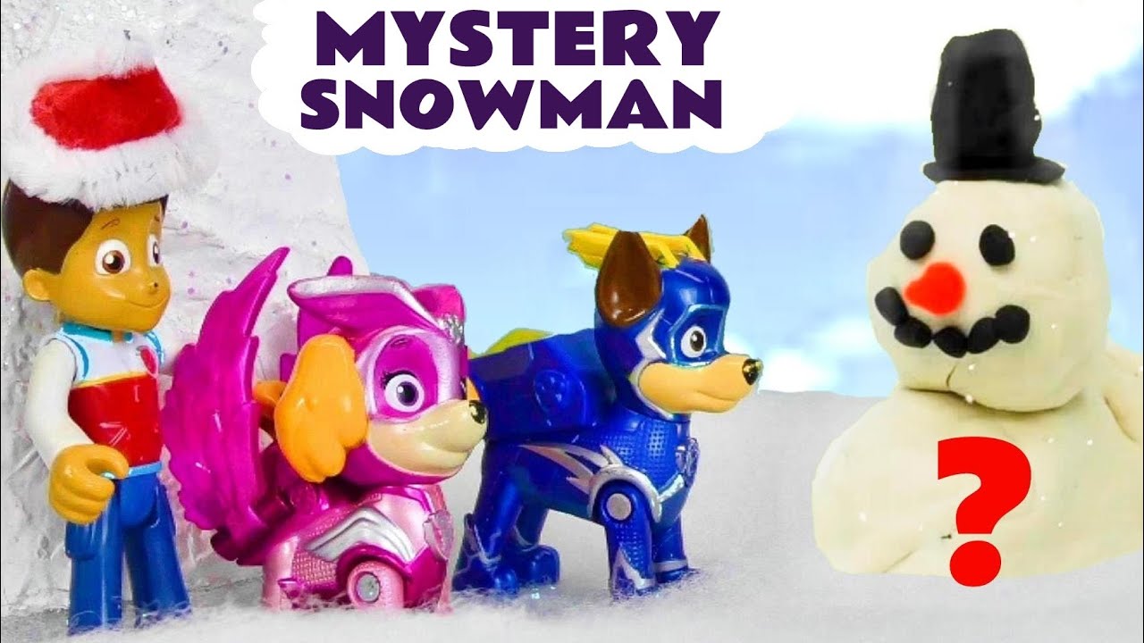 Can the Mighty Pups guess who the Mystery Snowman is?